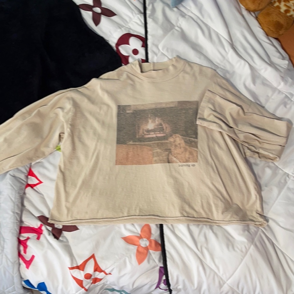 AE Tan Long-Sleeve T-shirt